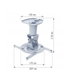 Techly Uchwyt sufitowy do projektora 22 cm 10 kg biały - nr 33