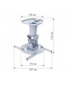 Techly Uchwyt sufitowy do projektora 22 cm 10 kg biały - nr 40
