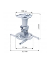Techly Uchwyt sufitowy do projektora 22 cm 10 kg biały - nr 51