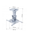 Techly Uchwyt sufitowy do projektora 22 cm 10 kg biały - nr 7