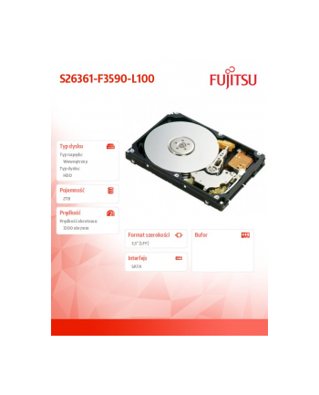 Fujitsu HDD SATA III 2000GB 7.2k BC S26361-F3590-L100