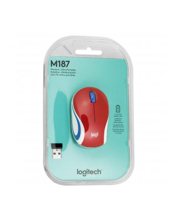 Logitech® Wireless Mini Mouse M187 - RED - 2.4GHZ - EMEA