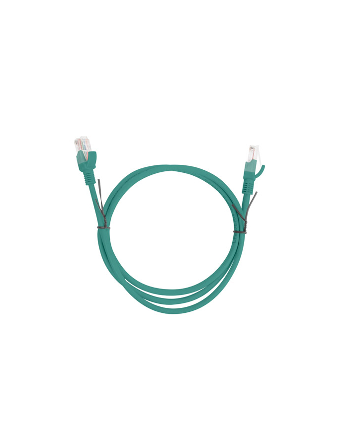 Patch cord kat.5E 1M zielony Lanberg główny