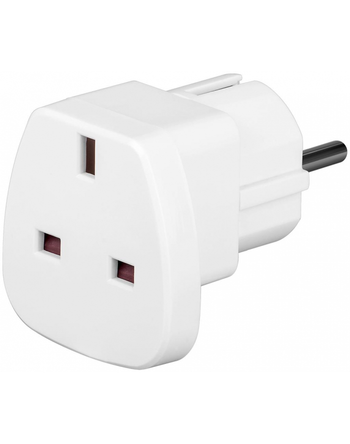 Techly Adapter zasilania UK/EU 13A, UK/BS - CEE 7/7 biały główny