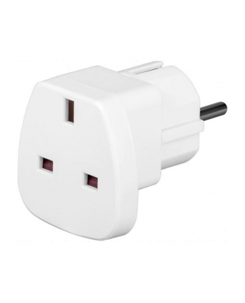 Techly Adapter zasilania UK/EU 13A, UK/BS - CEE 7/7 biały