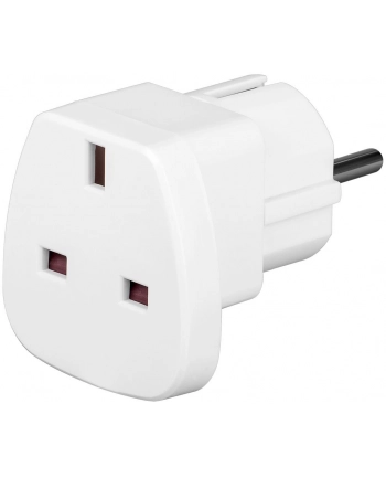 Techly Adapter zasilania UK/EU 13A, UK/BS - CEE 7/7 biały nr 1