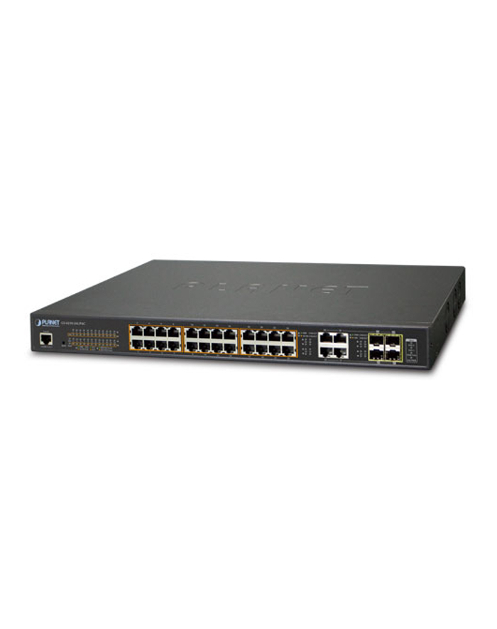 PLANET 24-Port Combo Managed Switch 24-Port 10/100/1000T Ultra PoE managed Switch, und 4-Port Gigabit TP/SFP Combo Ports, 600 Watts PoE Budget główny