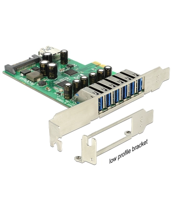 Delock Karta PCI Express > 6 x zewnętrzne + 1 x wewnętrzne USB 3.0 nr 1