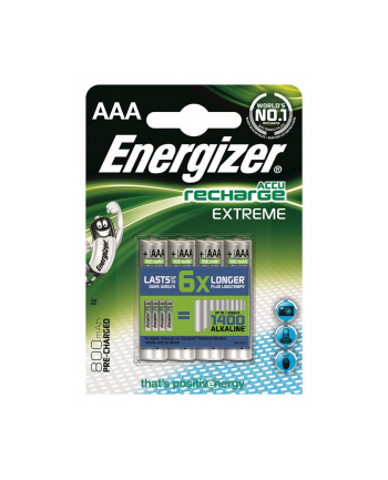 Akumulator ENERGIZER Extreme, AAA, HR, 1,2V, 800mAh, 4szt.