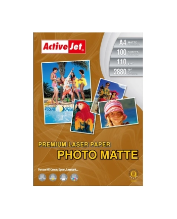 Papier fotograficzny matowy Activejet A4 100szt. 110g/m2 (do drukarek laserowych) nr 1