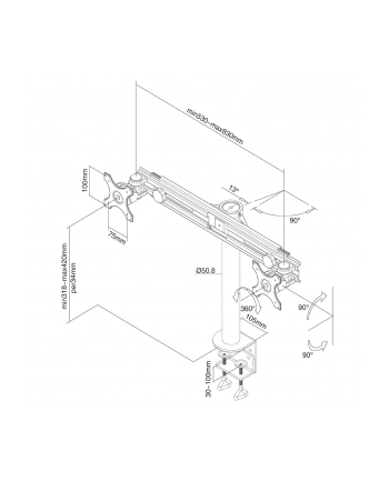 NewStar Uchwyt Nabiurkowy do Monitora (klema)