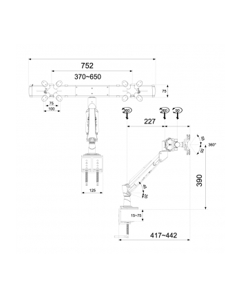 NewStar Uchwyt Nabiurkowy do Monitora (klema) nr 1