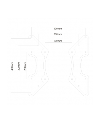 NewStar Płytka adaptująca - VESA 200x200 do 400x200, 400x400
