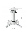 Techly Uchwyt sufitowy do projektora 20 cm, 15 kg, biały - nr 3