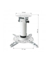 Techly Uchwyt sufitowy do projektora 20 cm, 15 kg, biały - nr 6