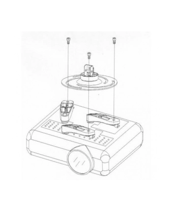 Techly Uchwyt sufitowy do projektora 30/37 cm, 15 kg, srebrny nr 1