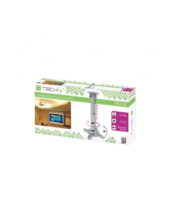 Techly Uchwyt sufitowy do projektora 50-77 cm, 15 kg, srebrny nr 1