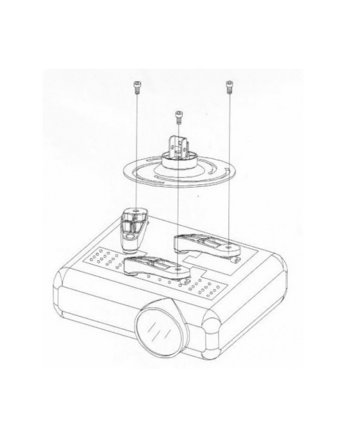 Techly Uchwyt sufitowy do projektora 30/37 cm, 15 kg, srebrny główny