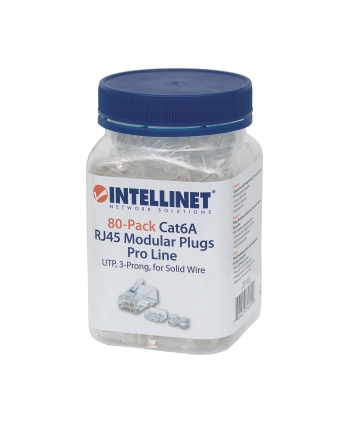 Intellinet Network Solutions Intellinet Wtyk modularny RJ45 8P8C Cat6A UTP na drut słoik 80 szt nr 1