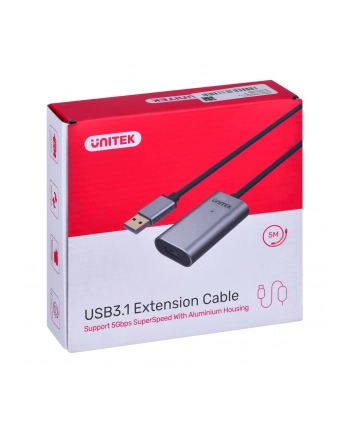 Unitek Wzmacniacz sygnału USB 3.0., 5m,  Alu., Y-3004 nr 1