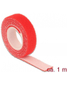 Delock organizer kabli - rzep, długość 1m x szerokość 13mm, rolka, czerwony - nr 11