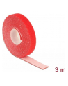 Delock organizer kabli - rzep, długość 3m x szerokość 13mm, rolka, czerwony - nr 10