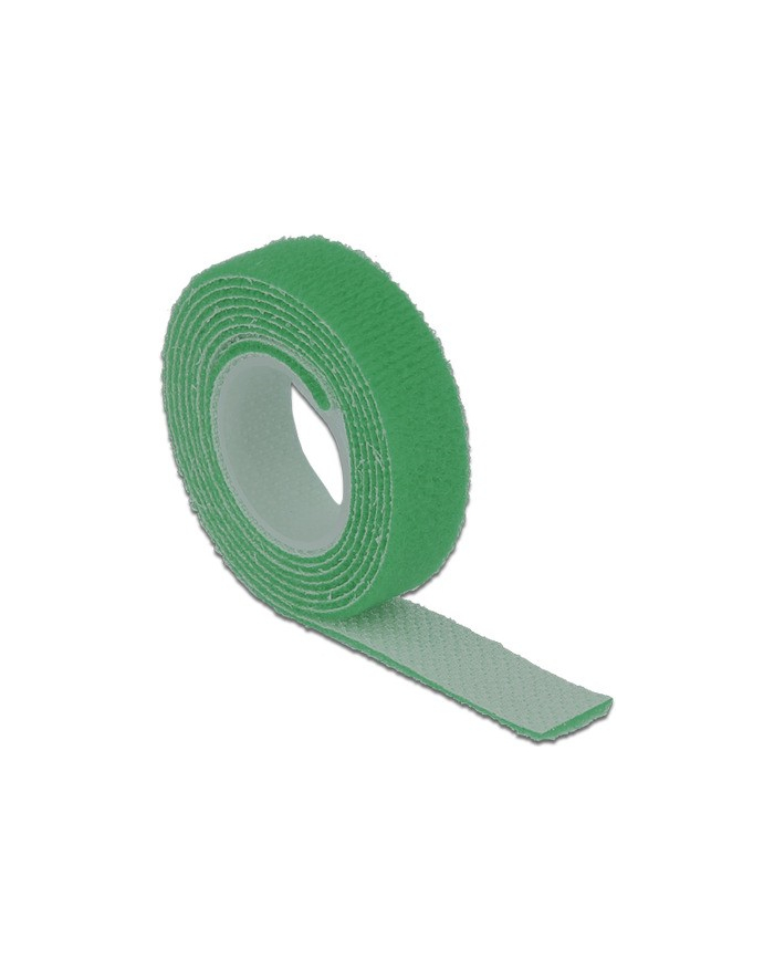Delock organizer kabli - rzep, długość 1m x szerokość 13mm, rolka, zielony główny