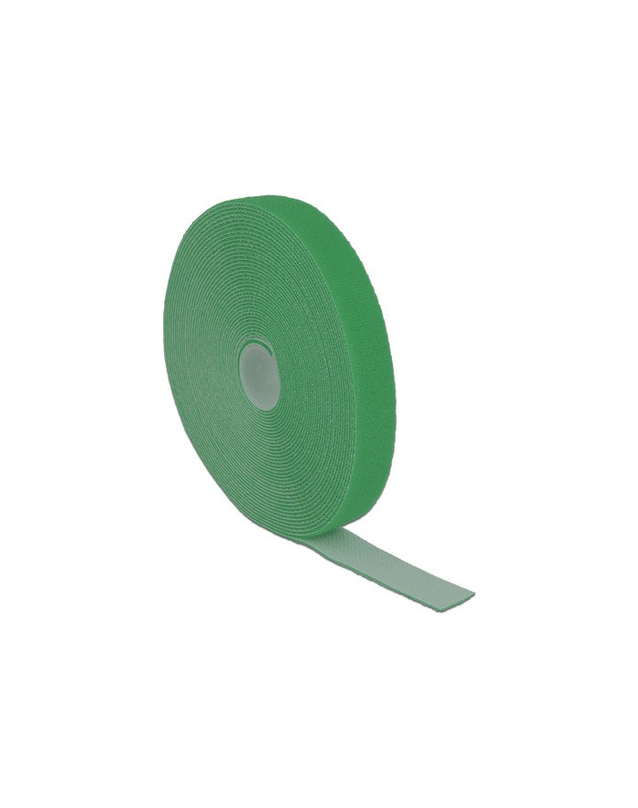 Delock organizer kabli - rzep, długość 10m x szerokość 20mm, rolka, zielony główny