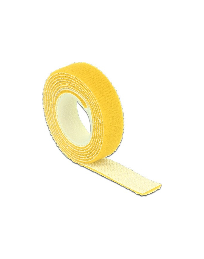 Delock organizer kabli - rzep, długość 3m x szerokość 13mm, rolka, żółty główny