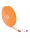 Delock organizer kabli - rzep, długość 10m x szerokość 20mm, rolka, pomarańczowy - nr 10