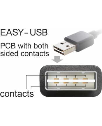 Delock kabel Easy USB 2.0 AM > USB 2.0 mini, 1m, kątowy góra/dół, czarny nr 2