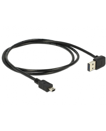 Delock kabel Easy USB 2.0 AM > USB 2.0 mini, 1m, kątowy góra/dół, czarny