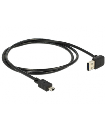 Delock kabel Easy USB 2.0 AM > USB 2.0 mini, 1m, kątowy góra/dół, czarny nr 1