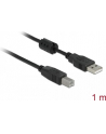 Delock Kabel USB 2.0 AM > USB BM + ferryt, 1m, czarny - nr 19