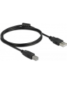 Delock Kabel USB 2.0 AM > USB BM + ferryt, 1m, czarny - nr 20