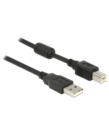 Delock Kabel USB 2.0 AM > USB BM + ferryt, 1m, czarny nr 1
