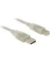 Delock Kabel USB 2.0 AM > USB BM + ferryt, 3m, przezroczysty - nr 12