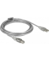 Delock Kabel USB 2.0 AM > USB BM + ferryt, 3m, przezroczysty - nr 13
