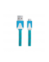 ESPERANZA EB176B Kabel MICRO USB 2.0 A-B M/M OPLOT PŁASKI 1.0 M - NIEBIESKI - nr 1