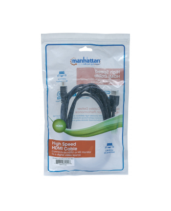 Manhattan Kabel monitorowy HDMI/HDMI V2.0 M/M Ethernet 3m czarny