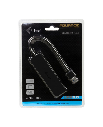 iTec i-tec USB 3.0 SLIM HUB 4 Port passive - Black
