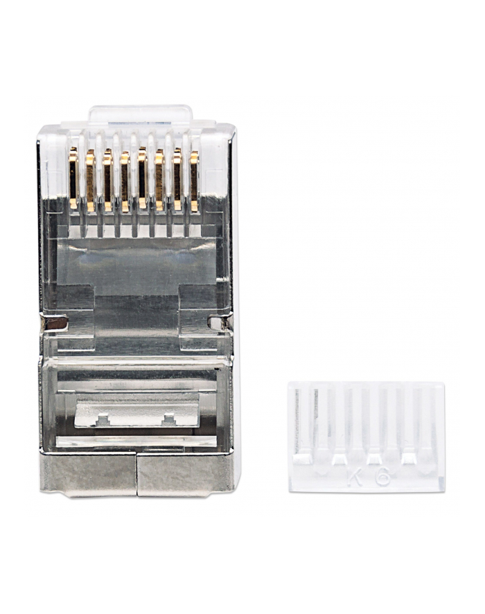 Intellinet Network Solutions Intellinet Wtyk modularny RJ45 8P8C Cat6 STP na drut i linkę słoik 90 szt główny