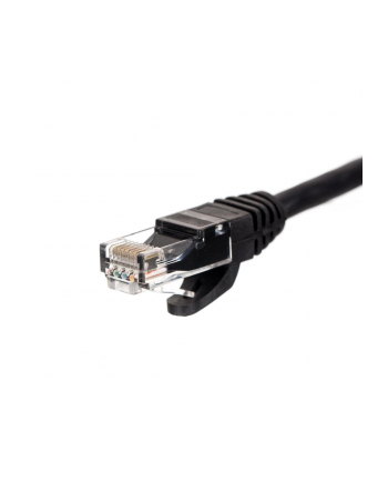 Netrack patchcord RJ45, osłonka zalewana, kat. 6 UTP, 0.25m czarny