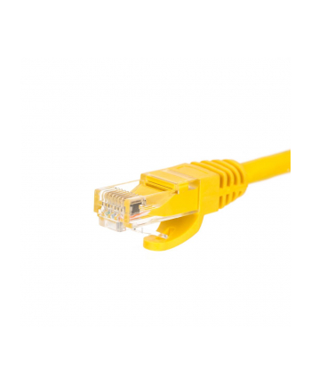 Netrack patchcord RJ45, osłonka zalewana, kat. 6 UTP, 0.25m żółty