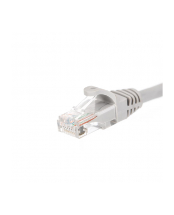 Netrack patchcord RJ45, osłonka zalewana, kat. 6 UTP, 0.25m szary