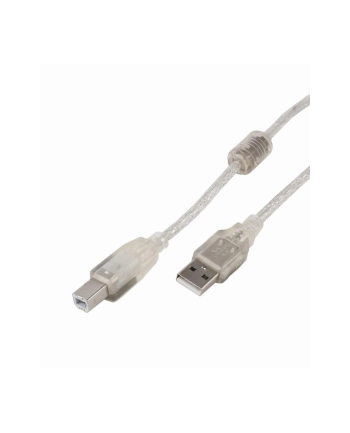 Gembird kabel USB 2.0 AM->BM, premium, ferryt, 4.5m , przezroczysty nr 1