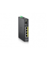 Zyxel RGS100-5P Industrial Switch 4x GbE+1x SFP, PoE DIN rail/Wall mount, IP30 - nr 1