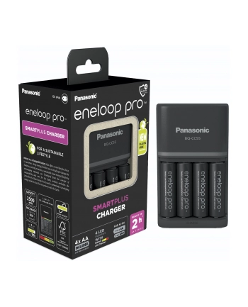 Panasonic Ładowarka BQ-CC55 + 4 x R6/AA Eneloop Pro 2500 mAh nr 1