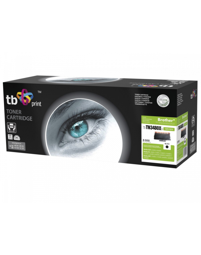 Toner do Brother TN3480 TB-TN3480N BK 100% nowy główny