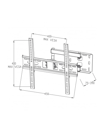 ART Uchwyt do TV LCD/LED 22-55' 35KG AR-53 regulacja pion i poziom